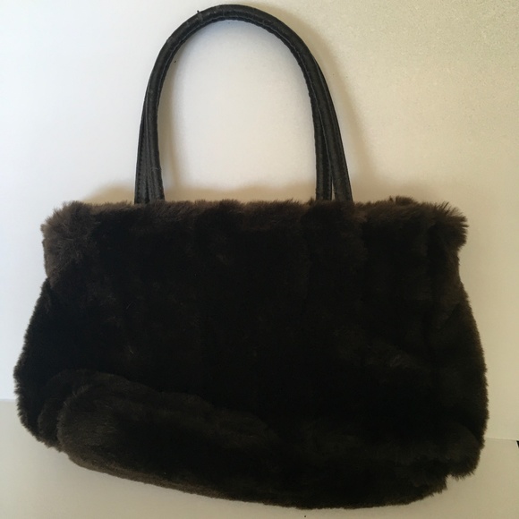 Brown Faux Fur Handbag - Picture 3 of 4